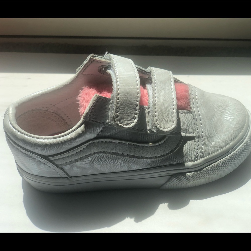 Toddler Girls Size 7 White Giraffe Vans